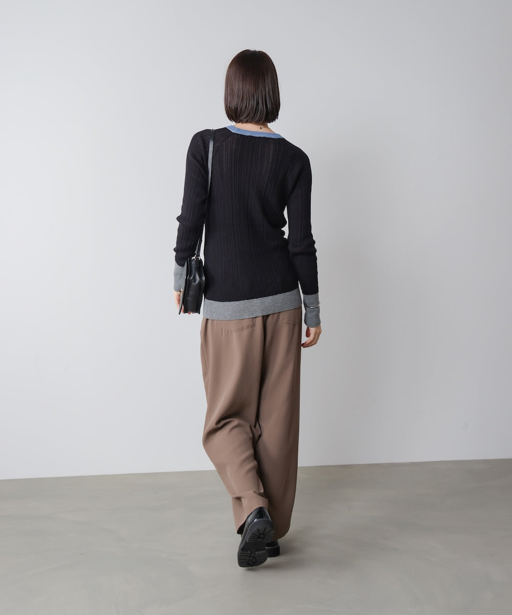 ランダムリブニットクループルオーバー