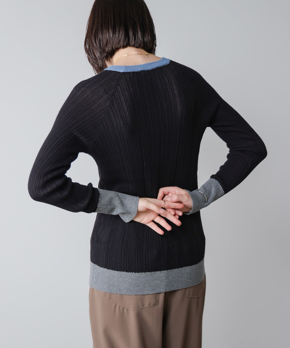 ランダムリブニットクループルオーバー