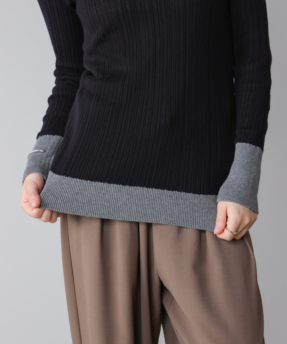 ランダムリブニットクループルオーバー