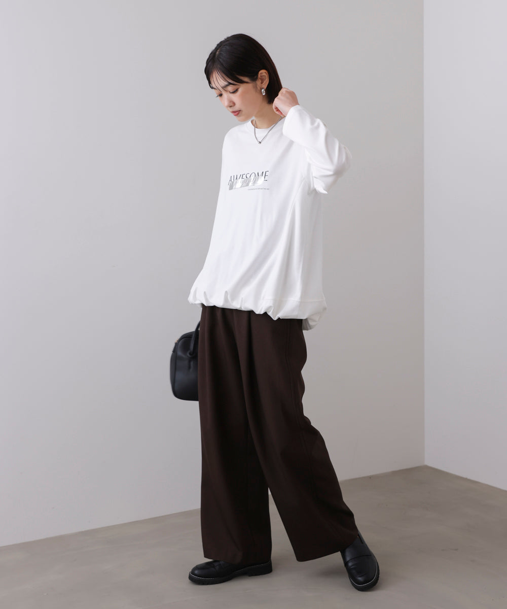 箔エンボスロンTチュニック