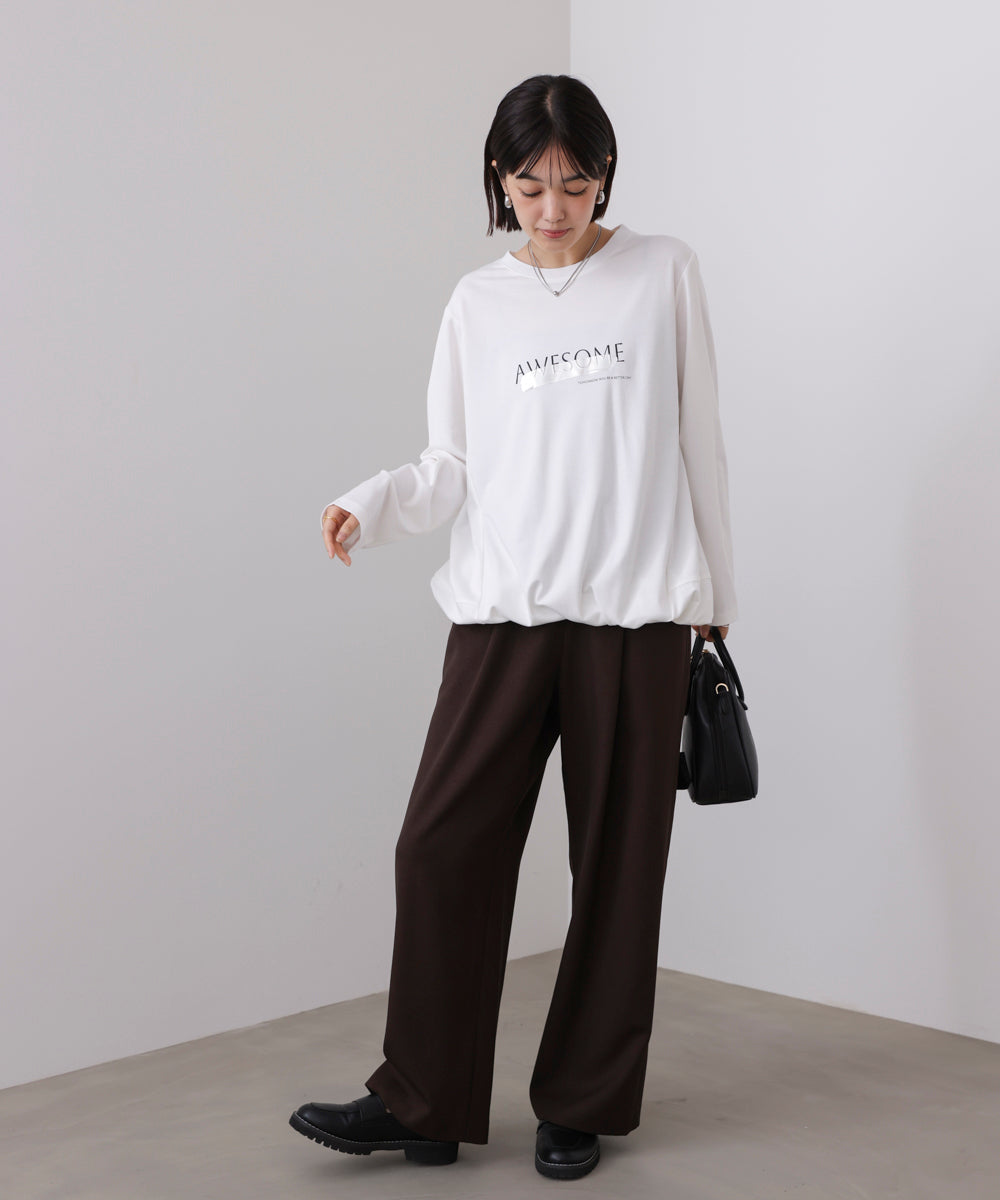 箔エンボスロンTチュニック