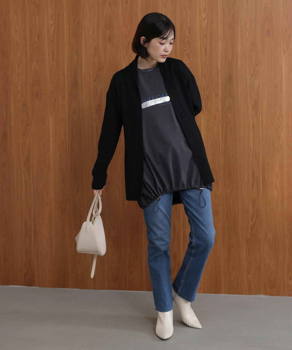 箔エンボスロンTチュニック