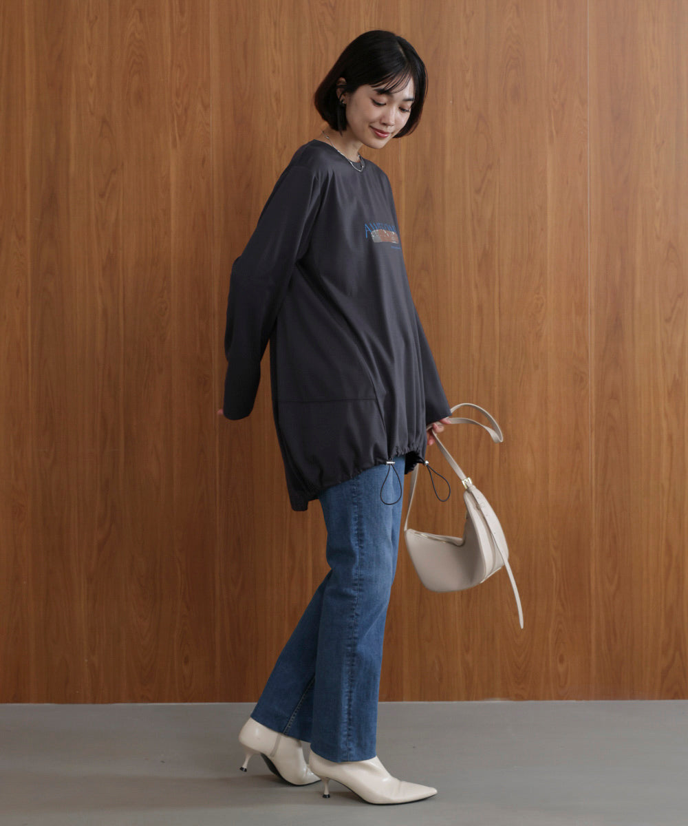 箔エンボスロンTチュニック