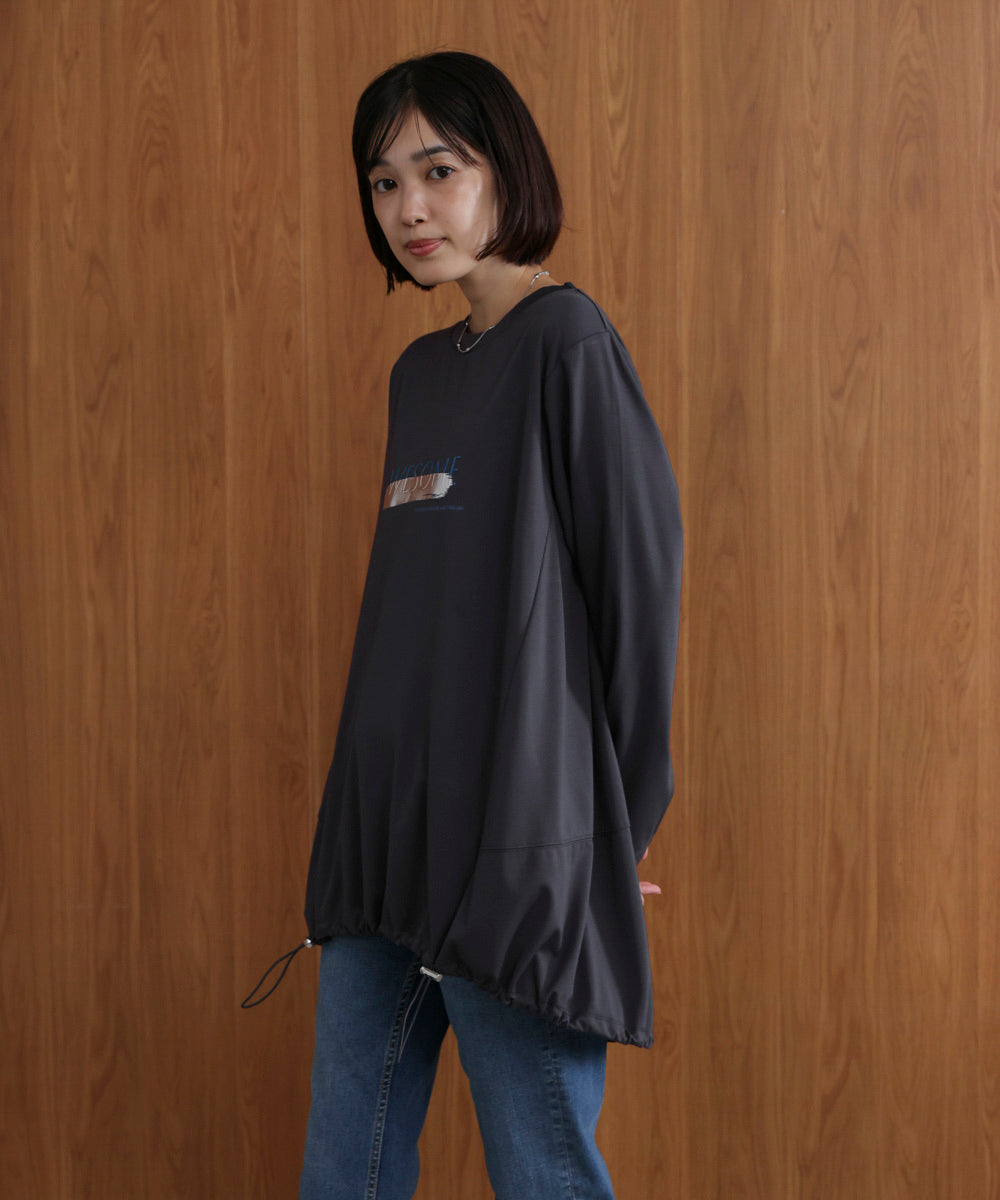 箔エンボスロンTチュニック