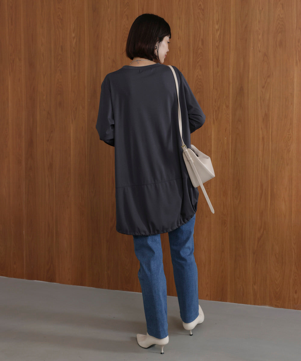 箔エンボスロンTチュニック