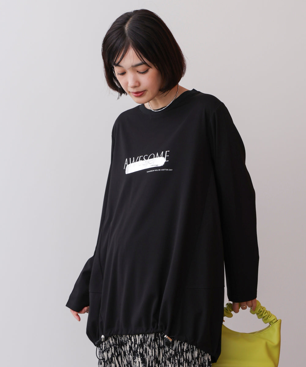 箔エンボスロンTチュニック