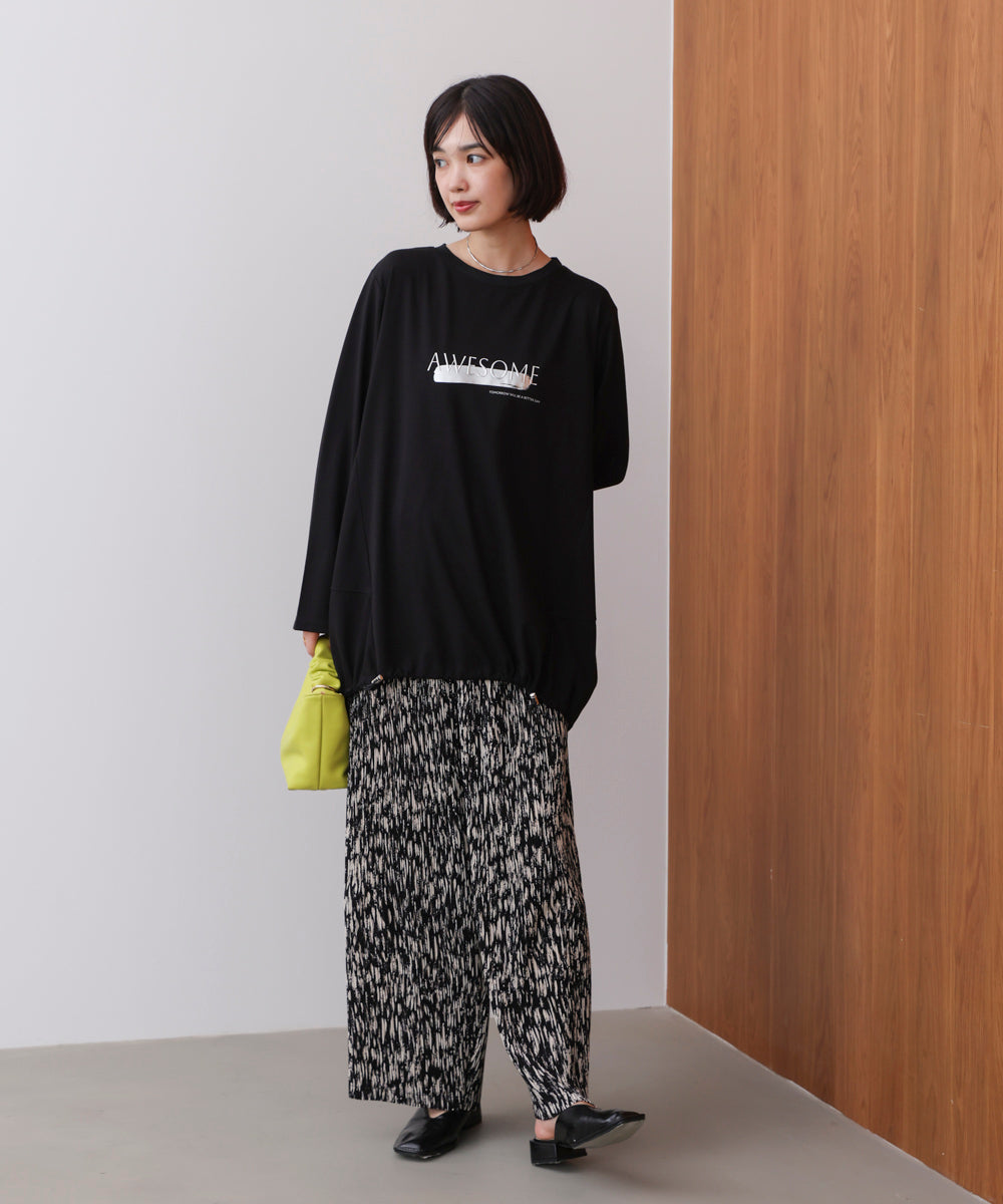 箔エンボスロンTチュニック