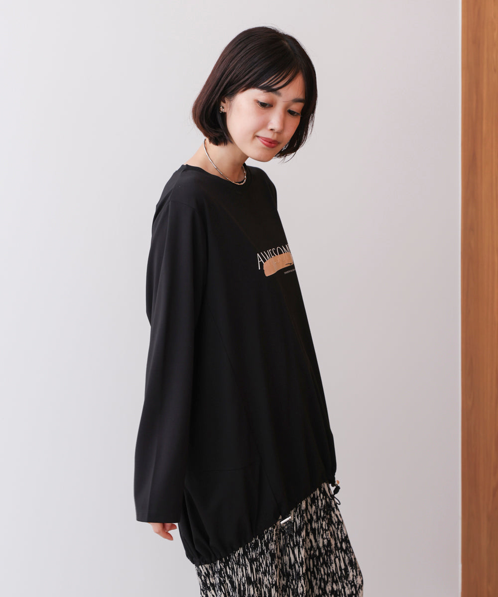 箔エンボスロンTチュニック