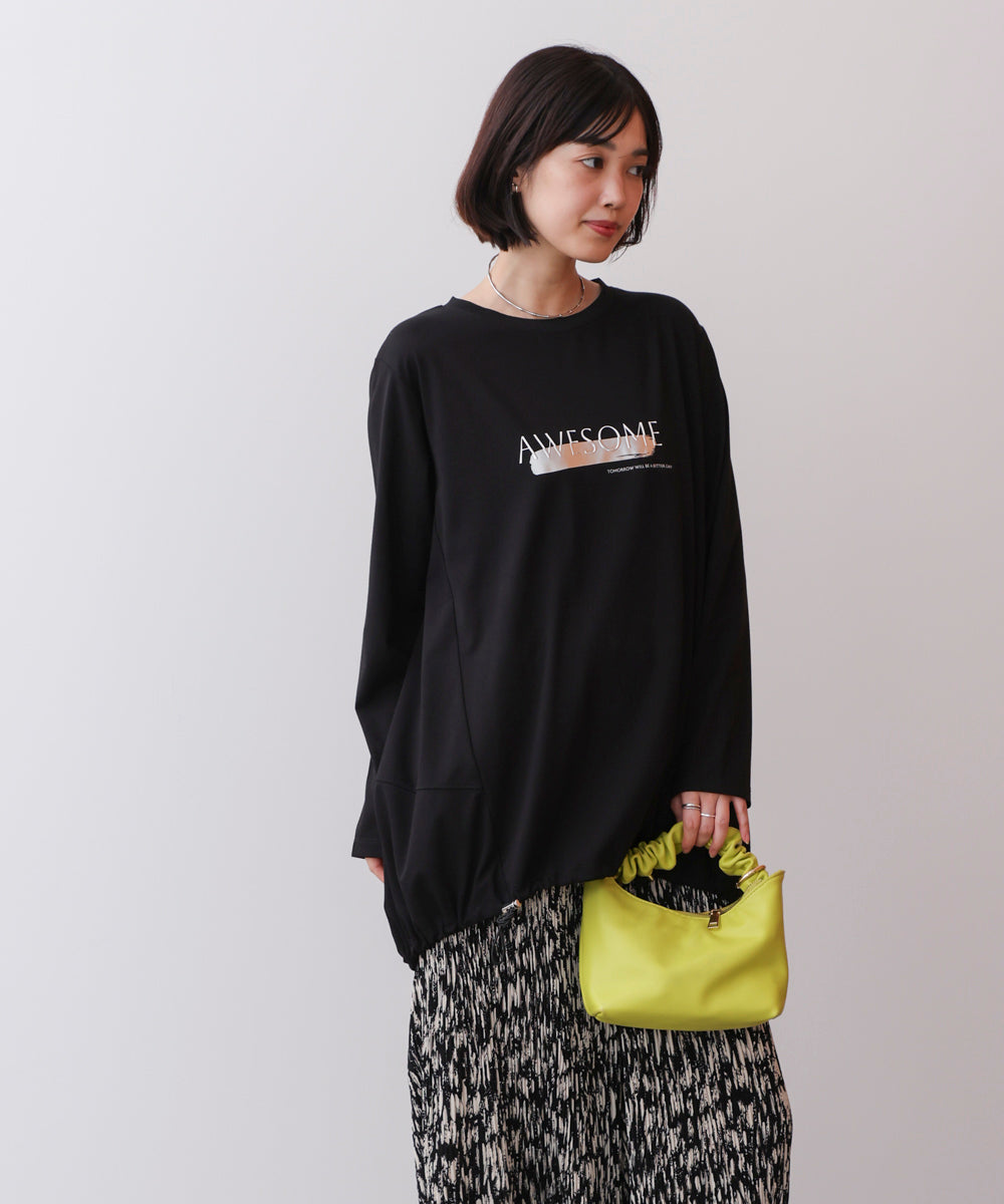 箔エンボスロンTチュニック