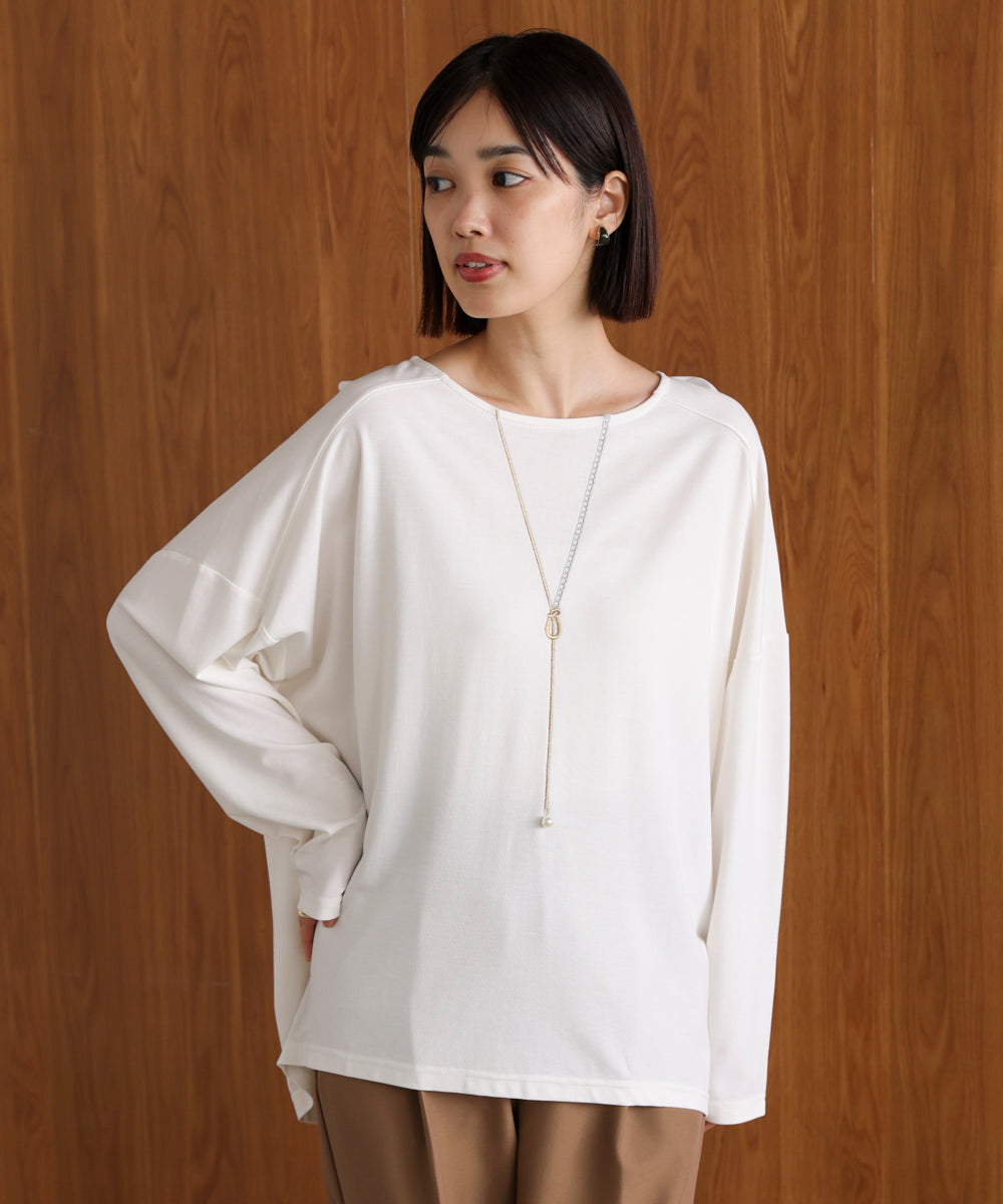 ネックレス付き刺しゅうプルオーバー