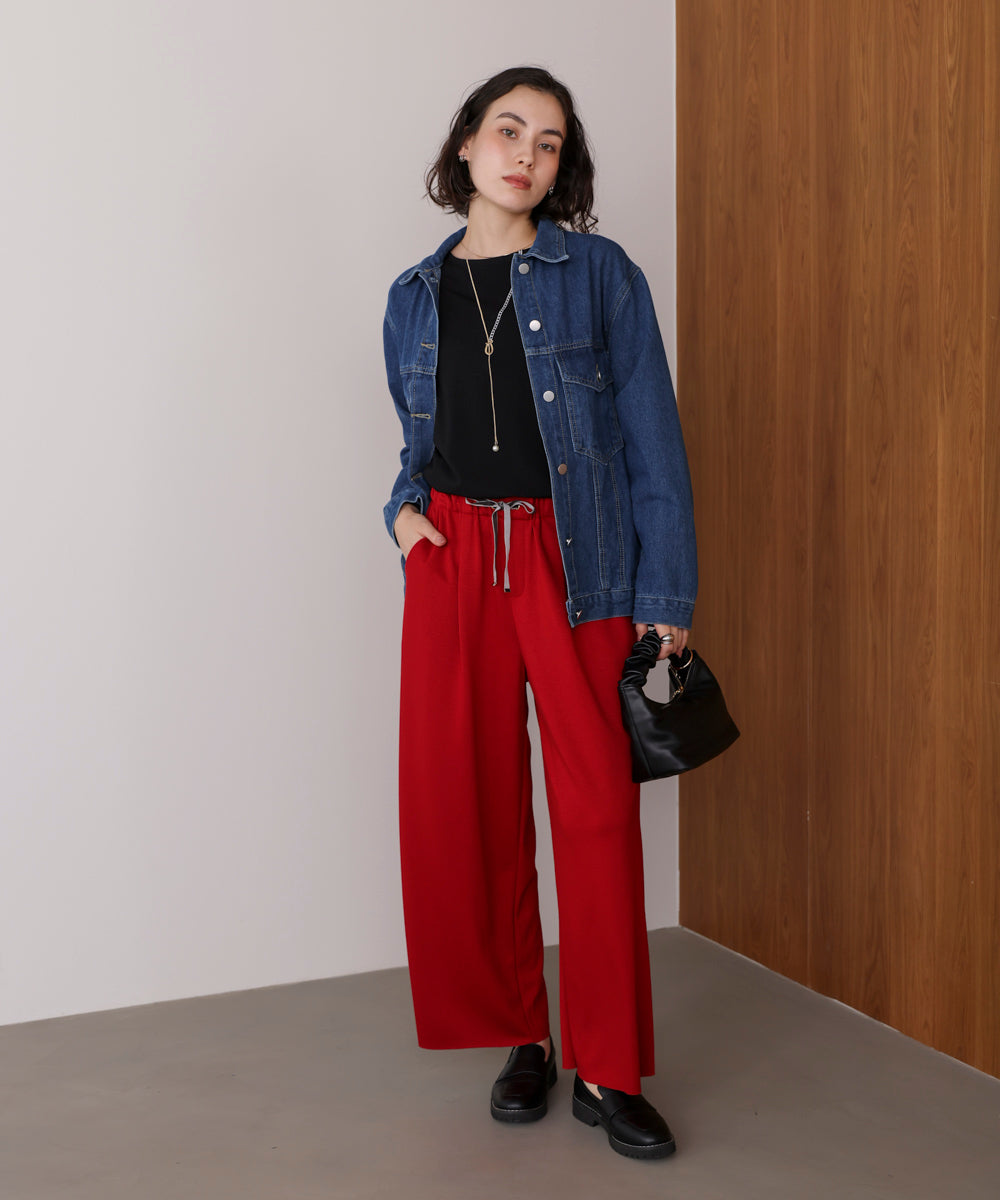 ネックレス付き刺しゅうプルオーバー