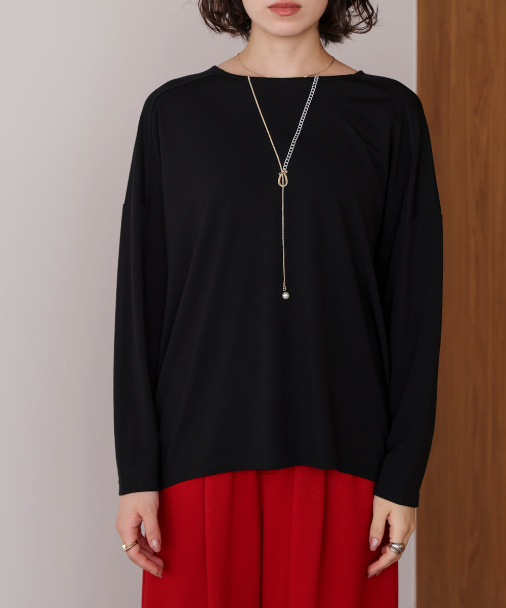 ネックレス付き刺しゅうプルオーバー