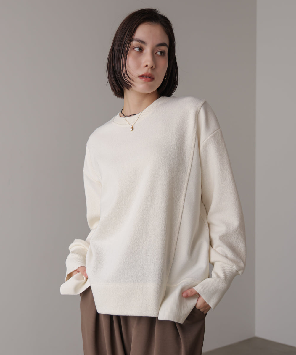 ウールライクメルトンプルオーバー