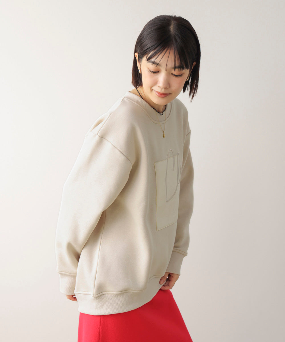 裏起毛アイロンロゴプルオーバー