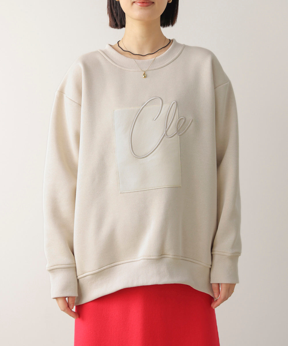 裏起毛アイロンロゴプルオーバー