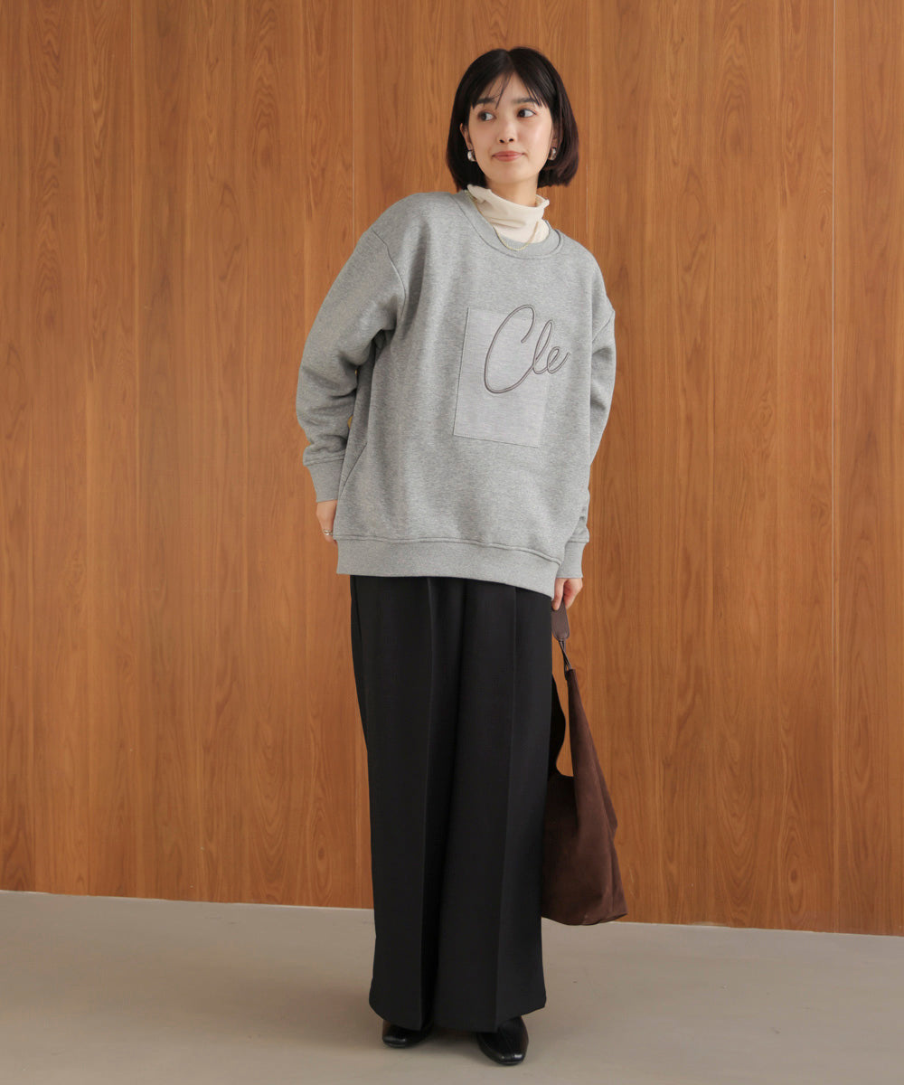 裏起毛アイロンロゴプルオーバー