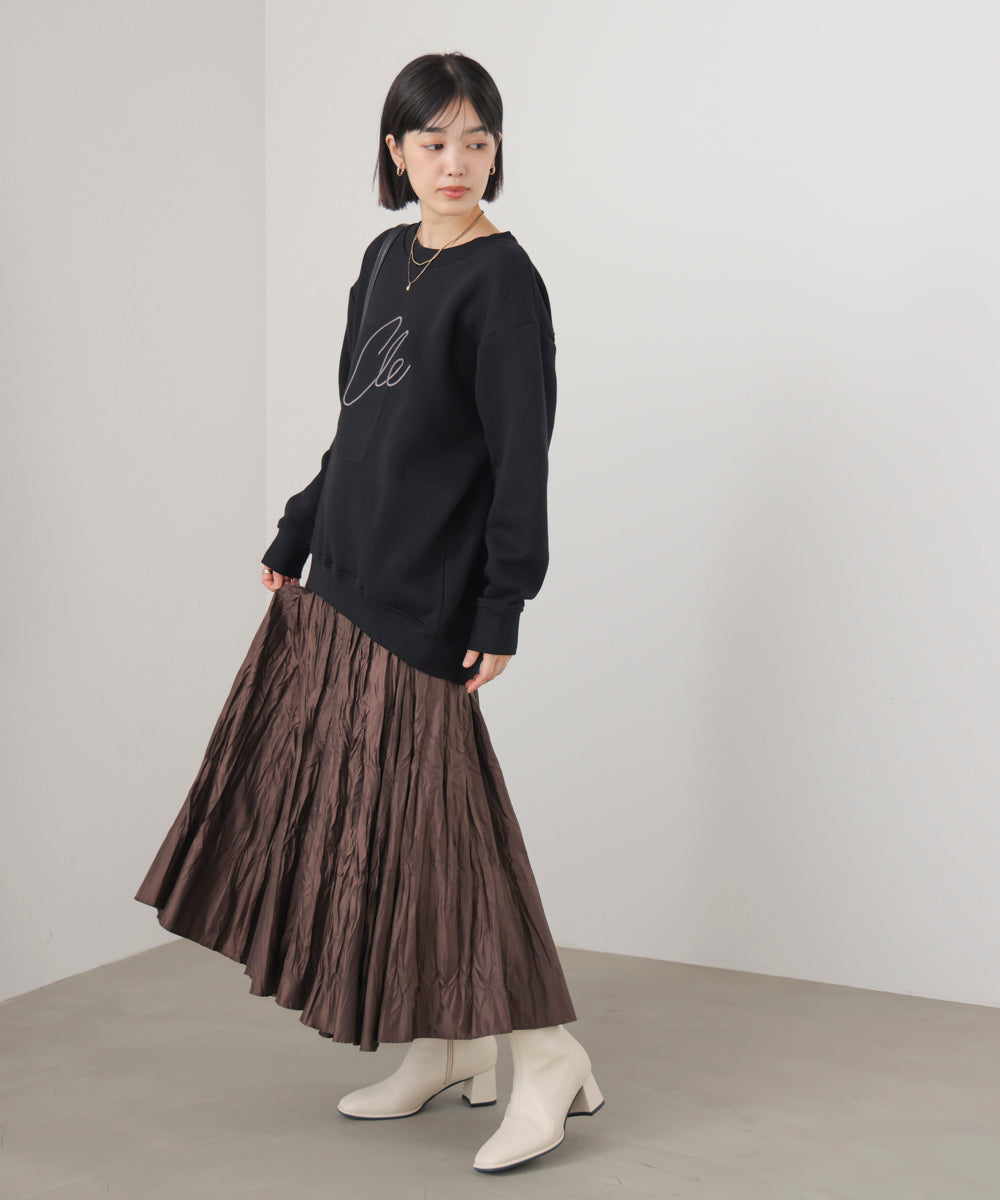 裏起毛アイロンロゴプルオーバー