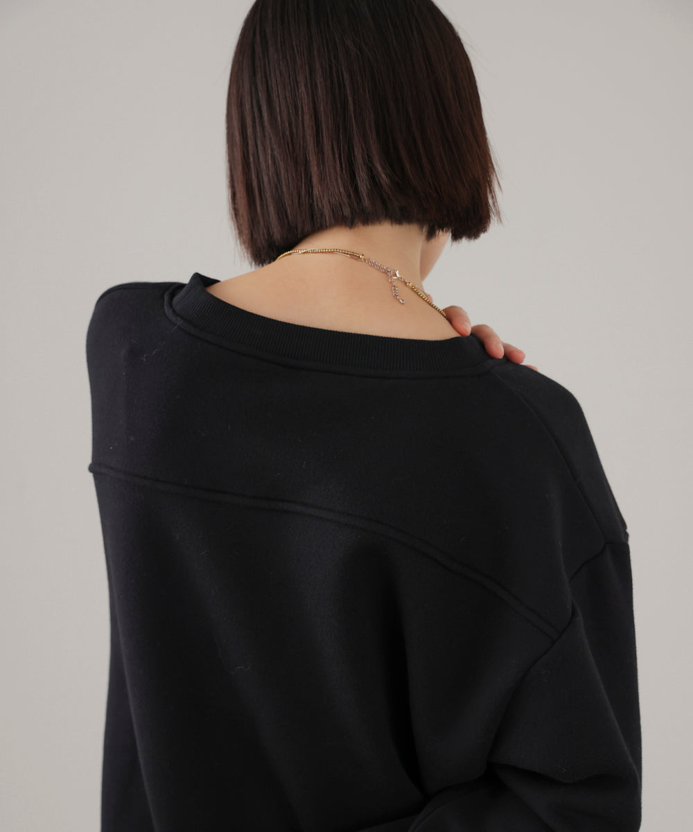 裏起毛アイロンロゴプルオーバー