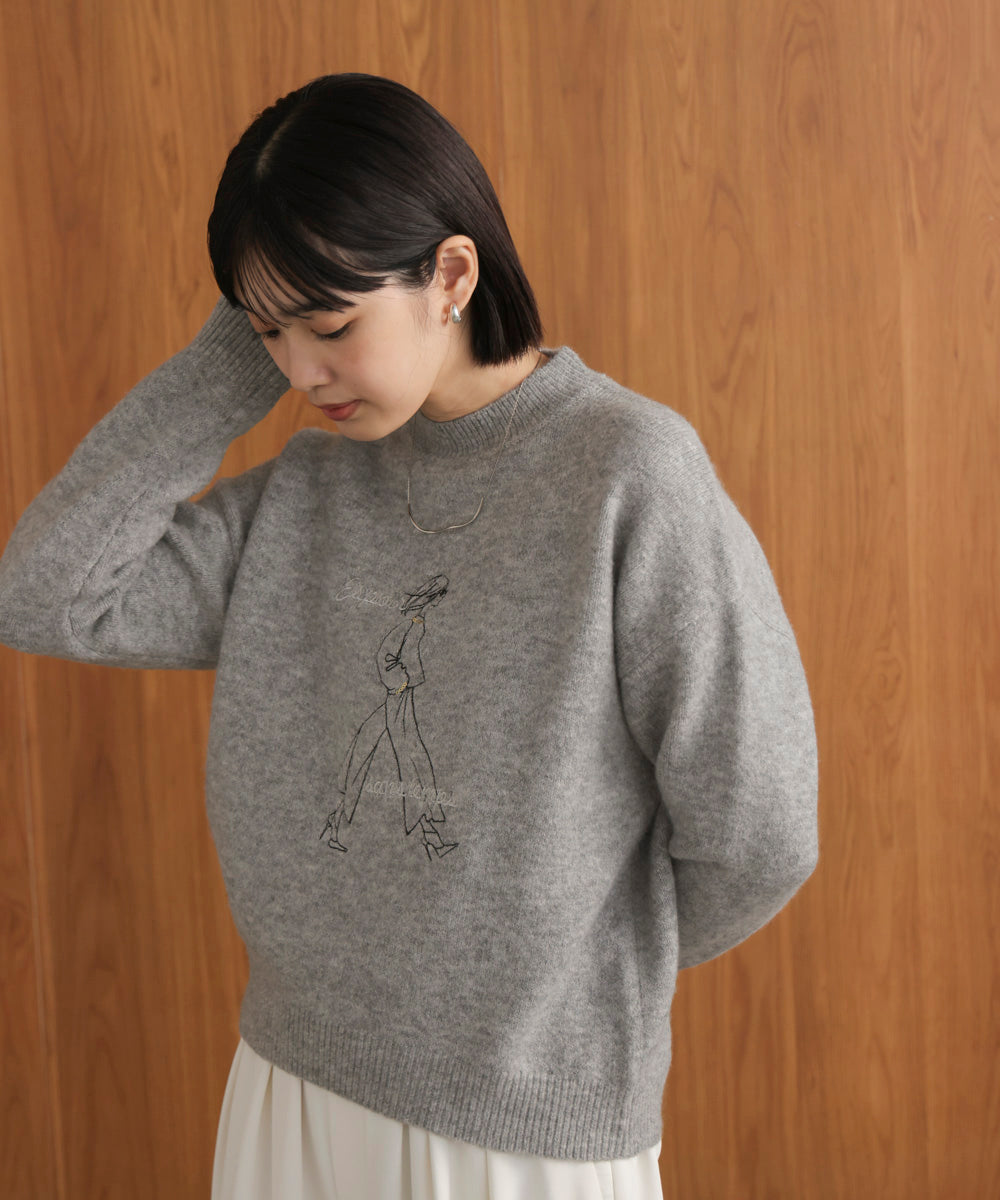 レディーモチーフニットプルオーバー