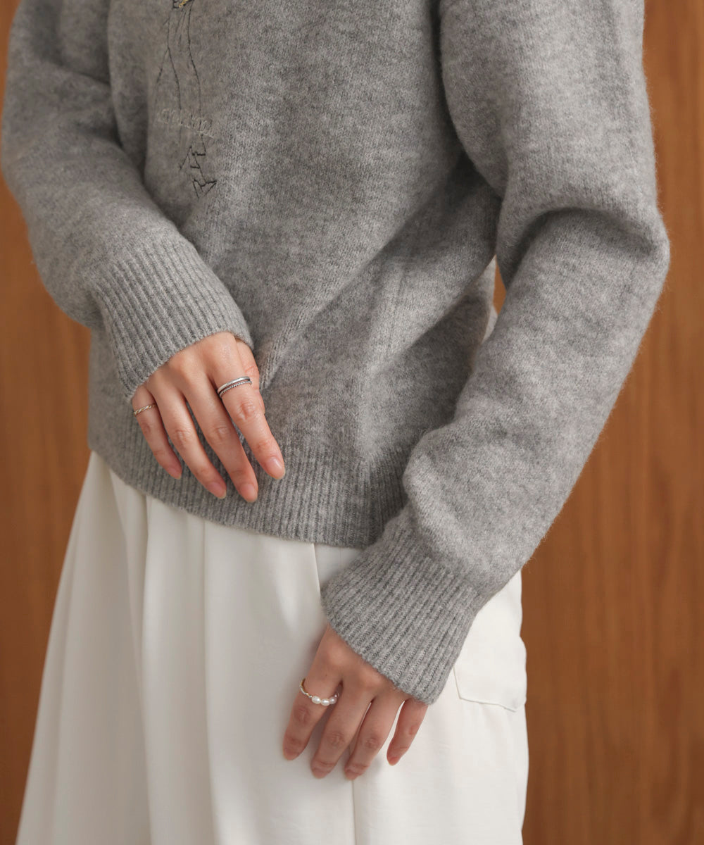 レディーモチーフニットプルオーバー