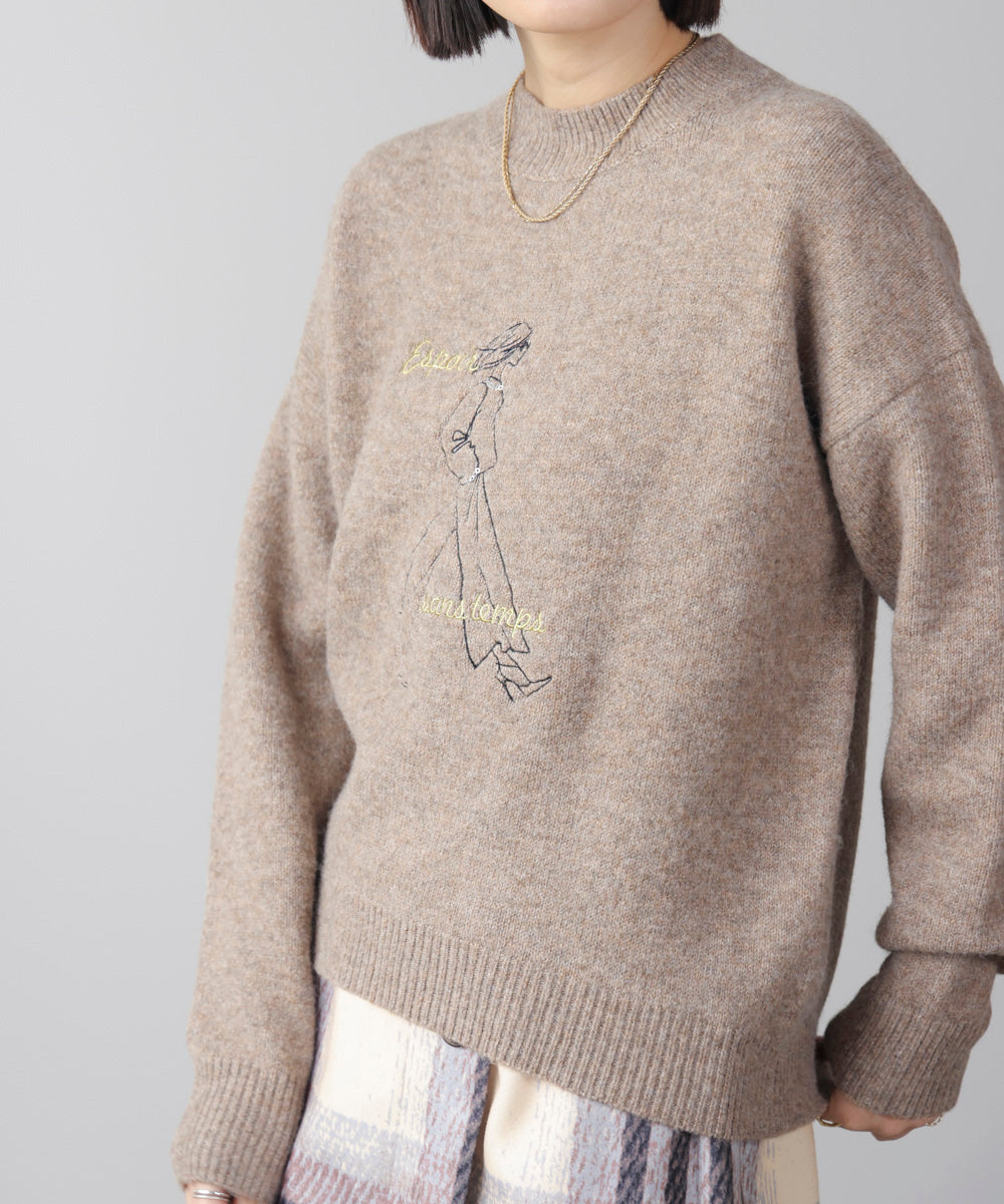 レディーモチーフニットプルオーバー