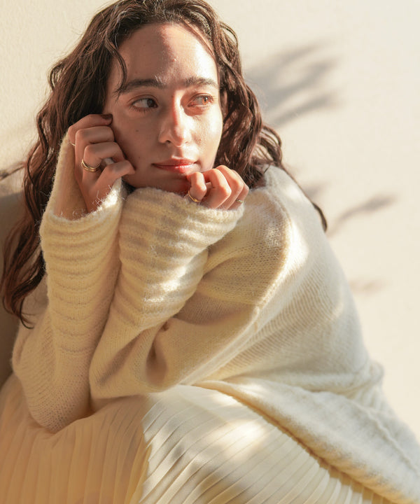 立体ボーダーニット