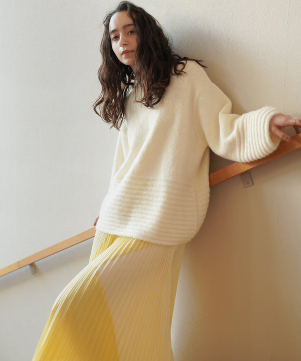 立体ボーダーニット