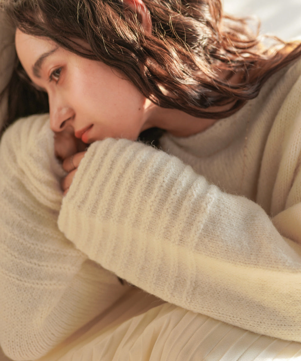 立体ボーダーニット