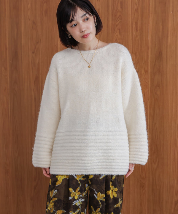 立体ボーダーニット