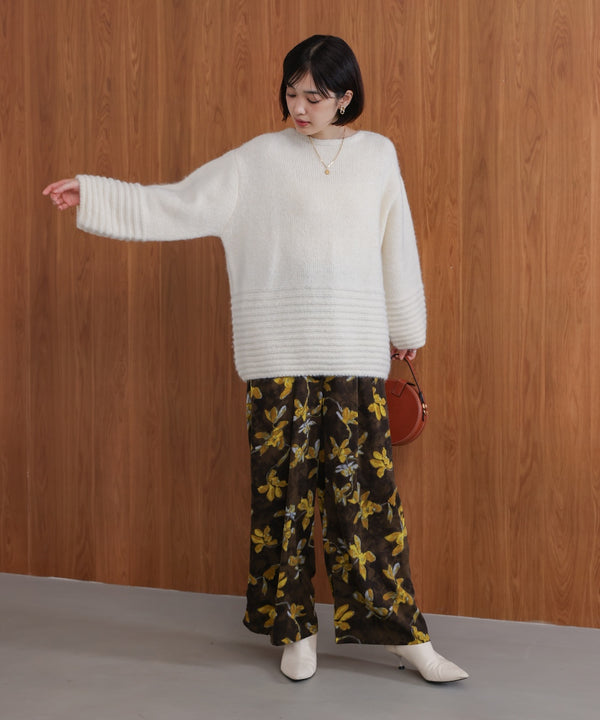 立体ボーダーニット