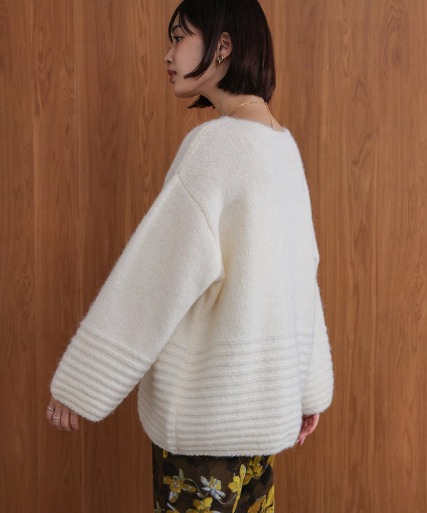 立体ボーダーニット