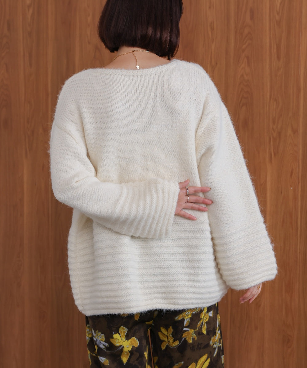 立体ボーダーニット