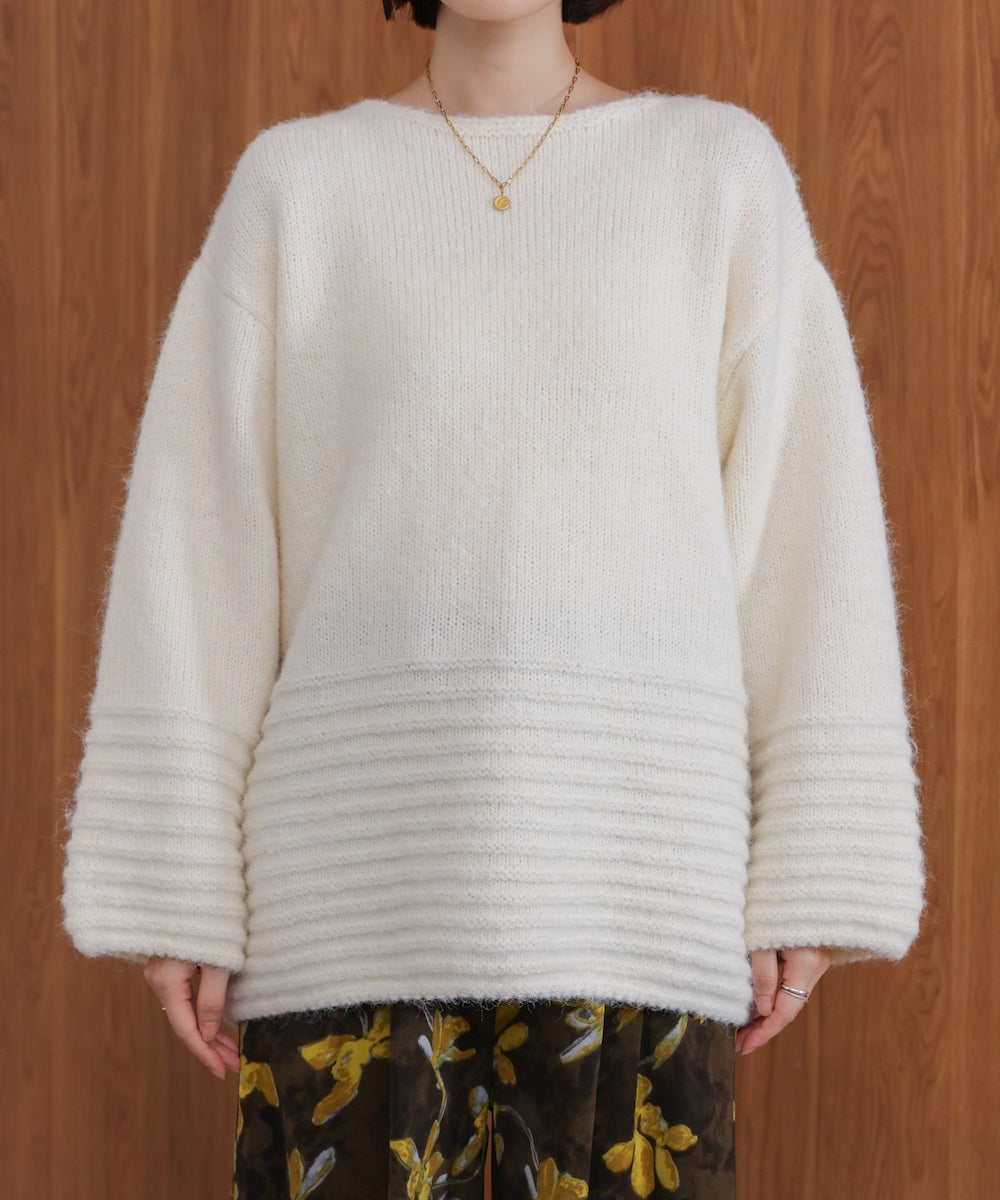 立体ボーダーニット