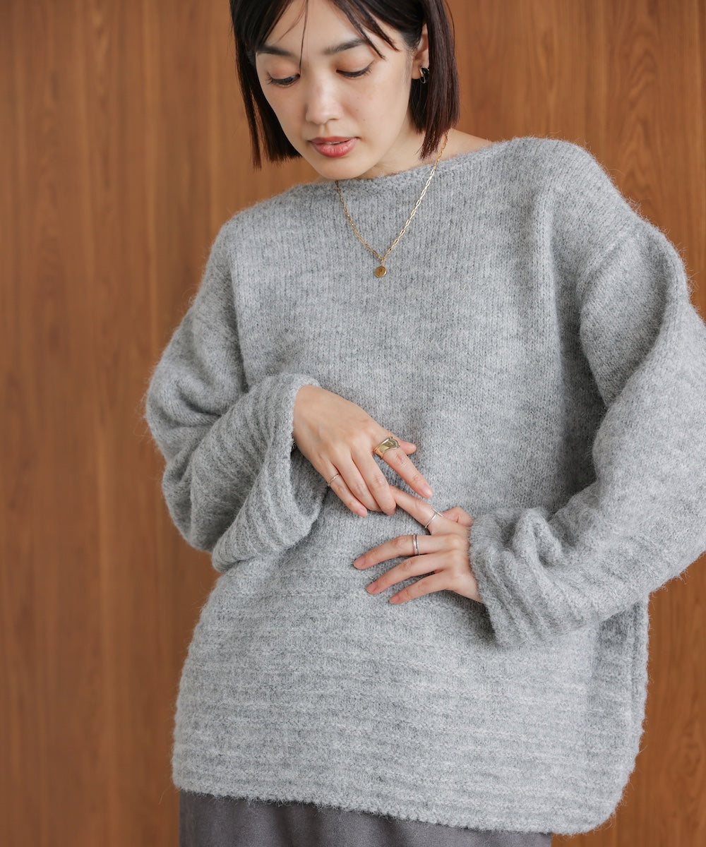 立体ボーダーニット