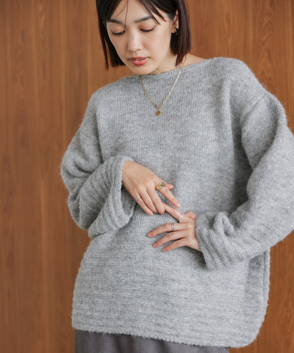 立体ボーダーニット