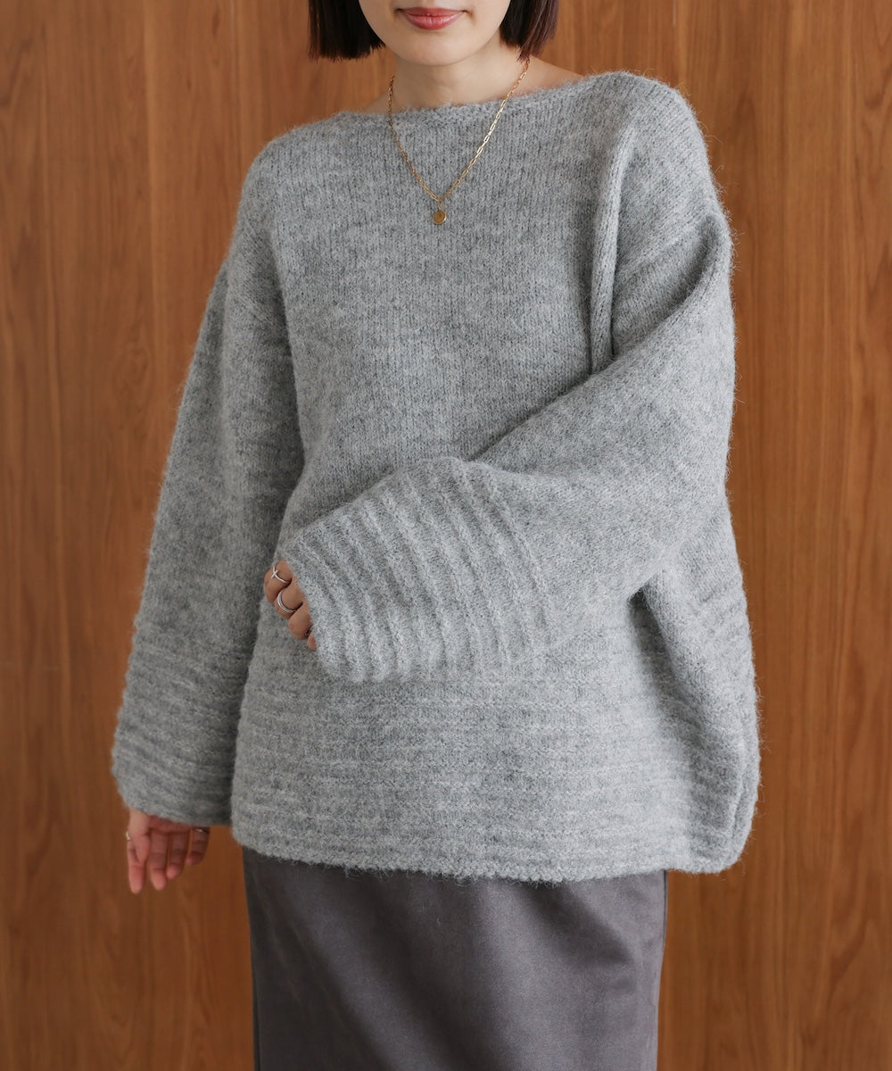 立体ボーダーニット