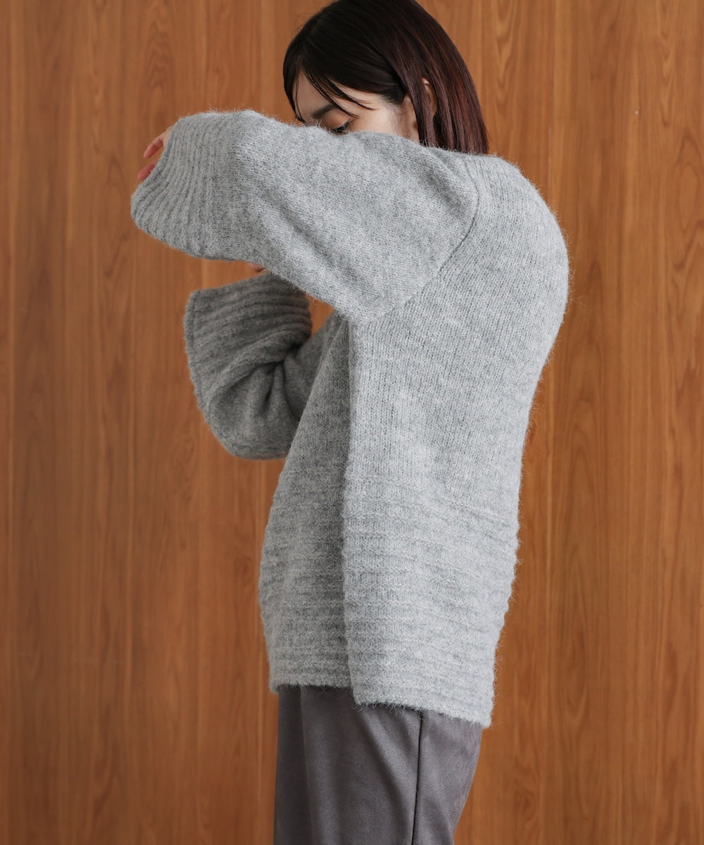 立体ボーダーニット