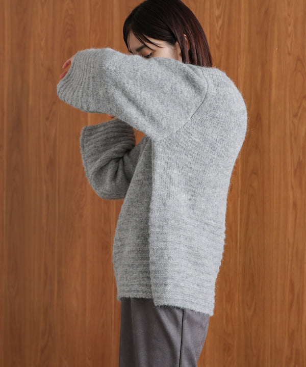 立体ボーダーニット