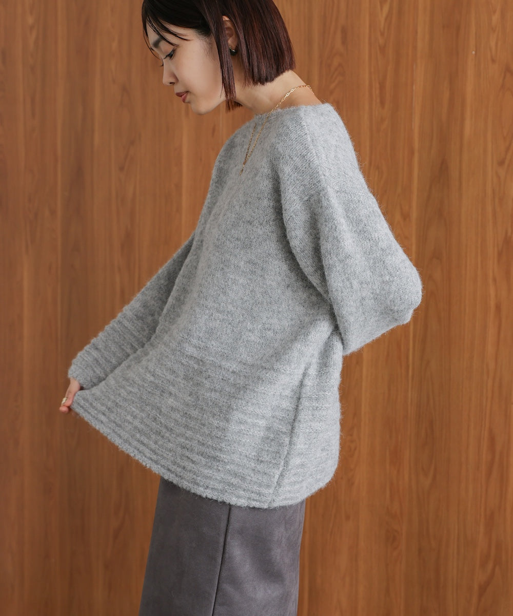 立体ボーダーニット