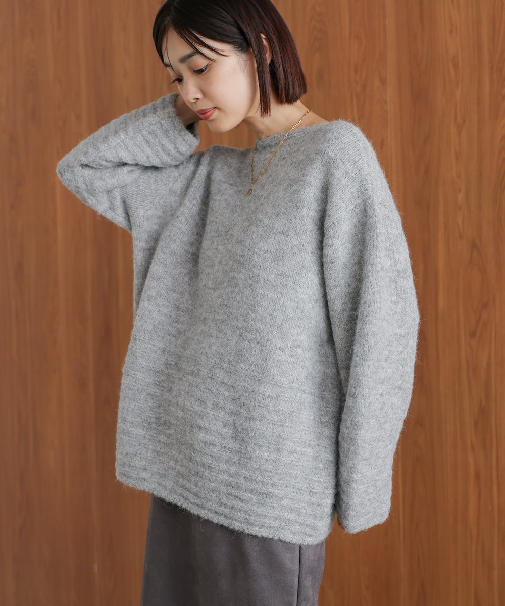 立体ボーダーニット