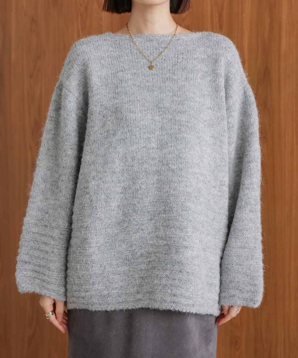 立体ボーダーニット