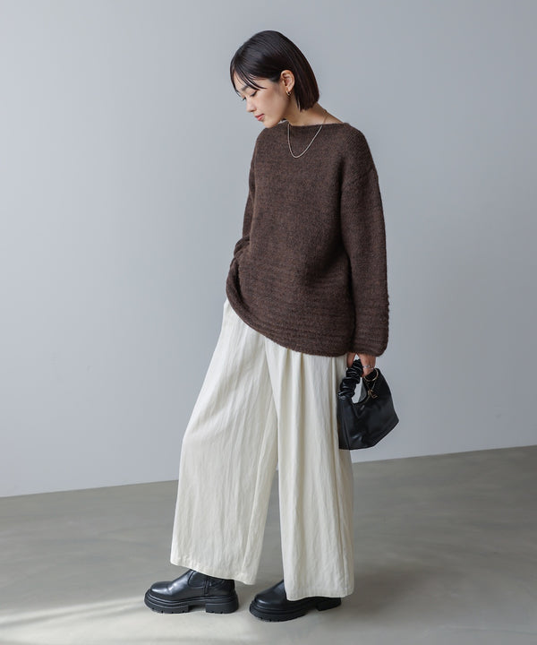 立体ボーダーニット