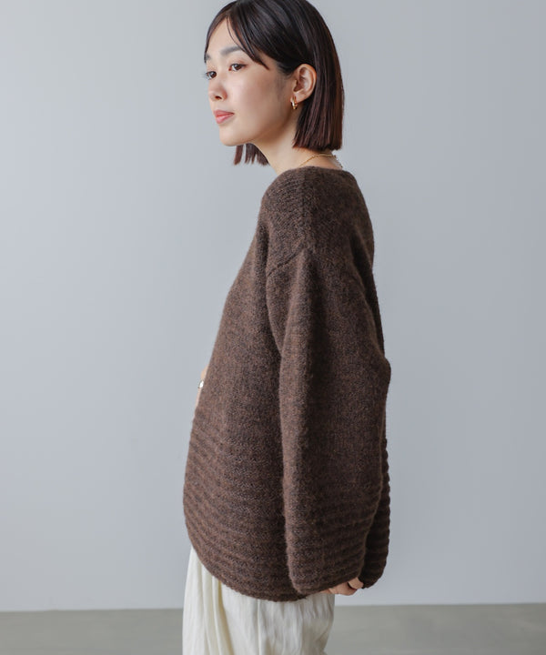 立体ボーダーニット