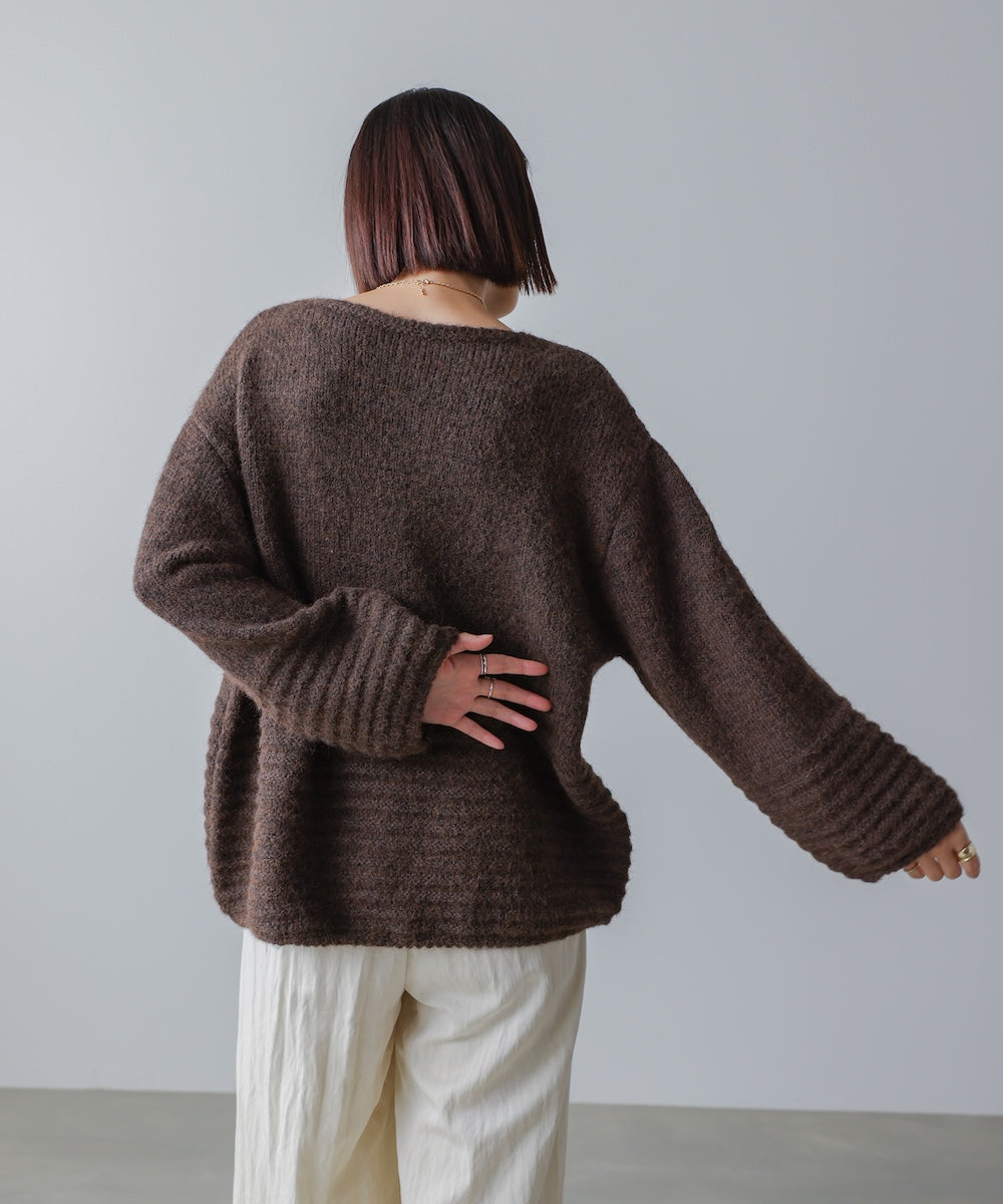 立体ボーダーニット