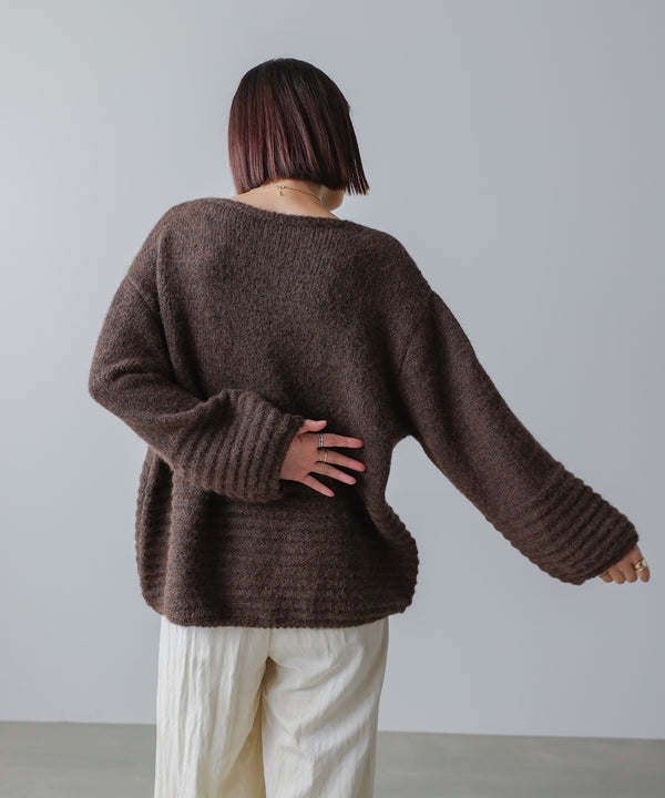 立体ボーダーニット