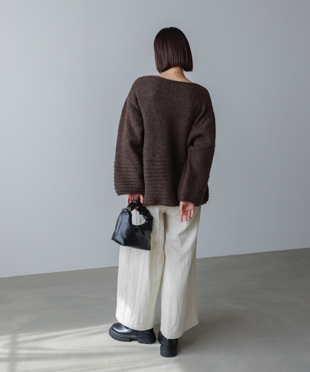 立体ボーダーニット