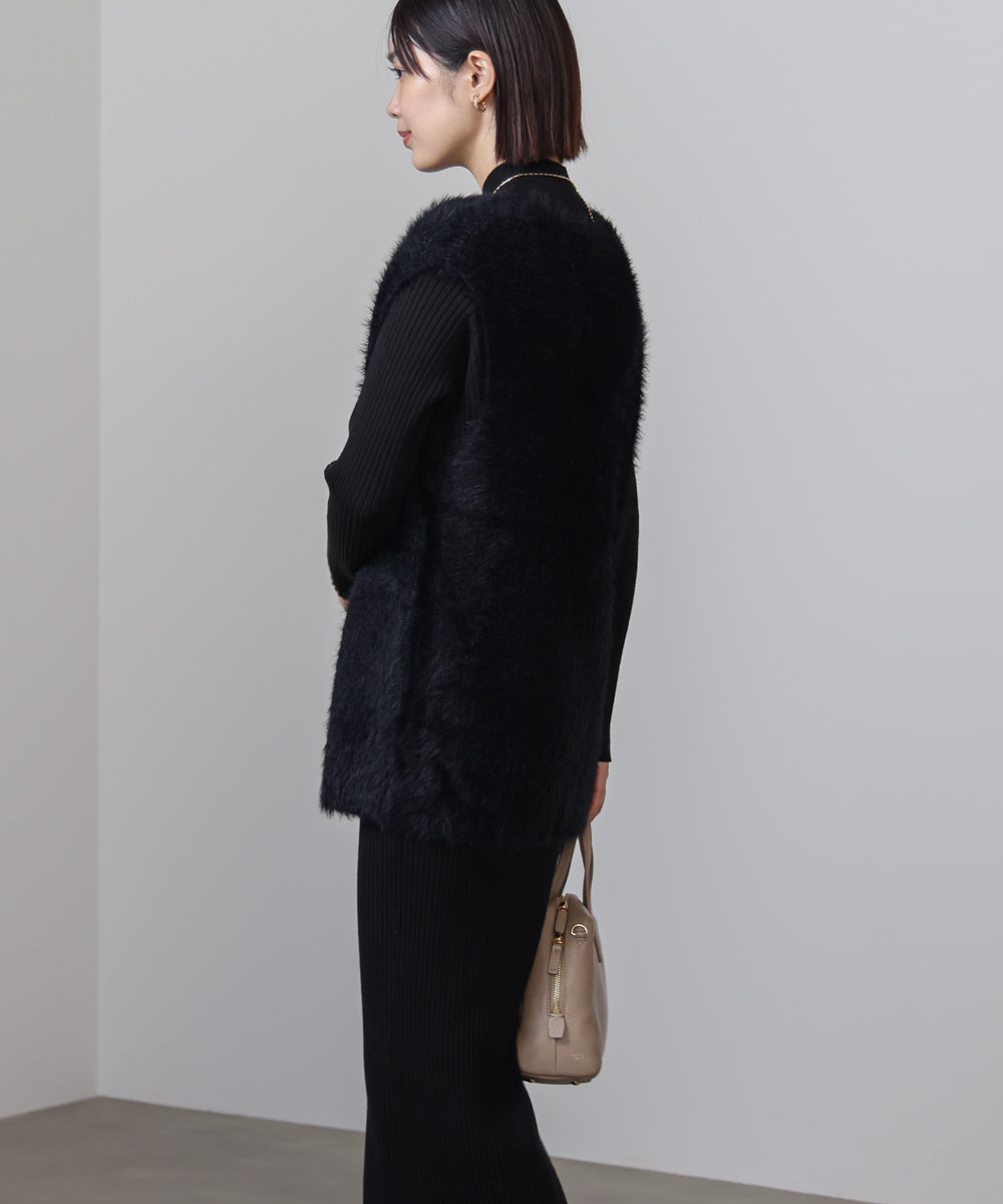 シャギーチュニックリブワンピースセット