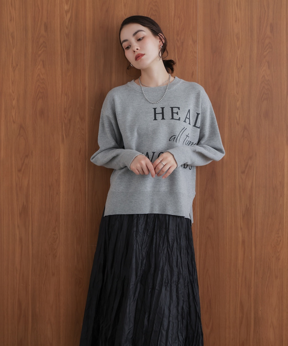 スウェットライクロゴニット