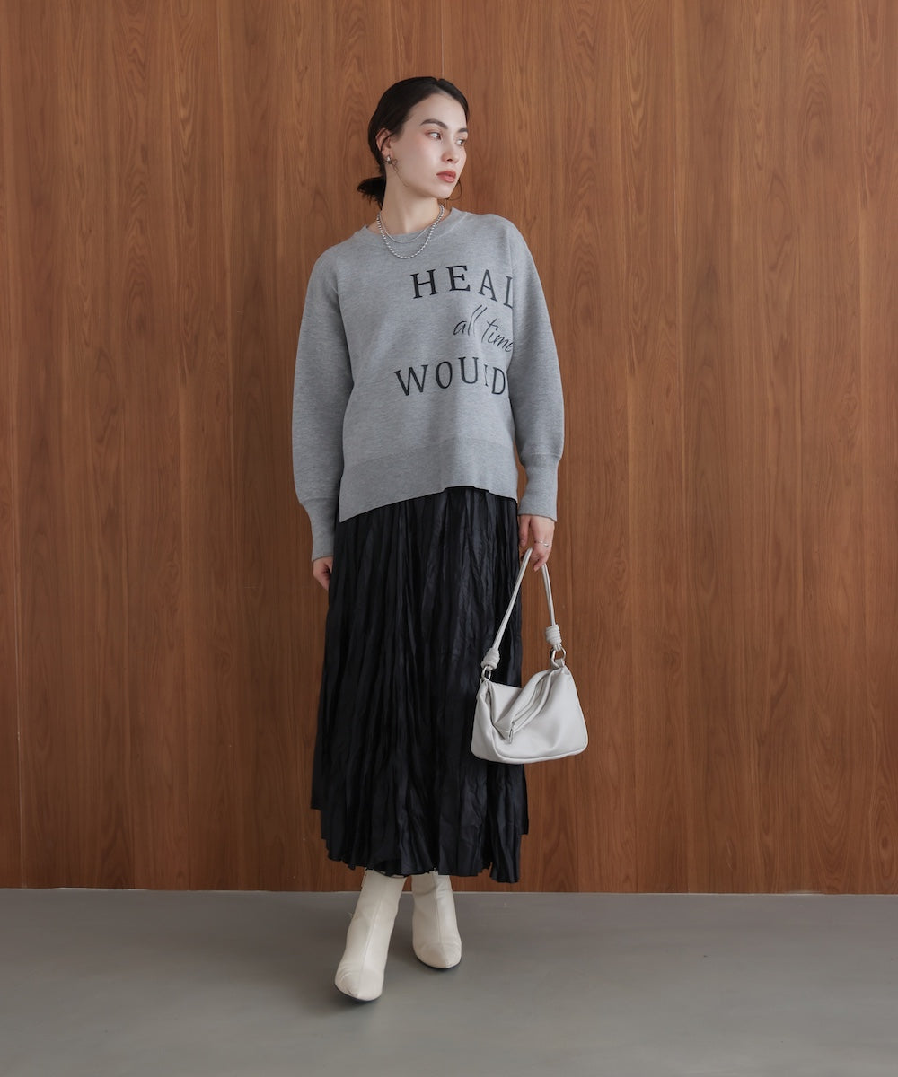 スウェットライクロゴニット