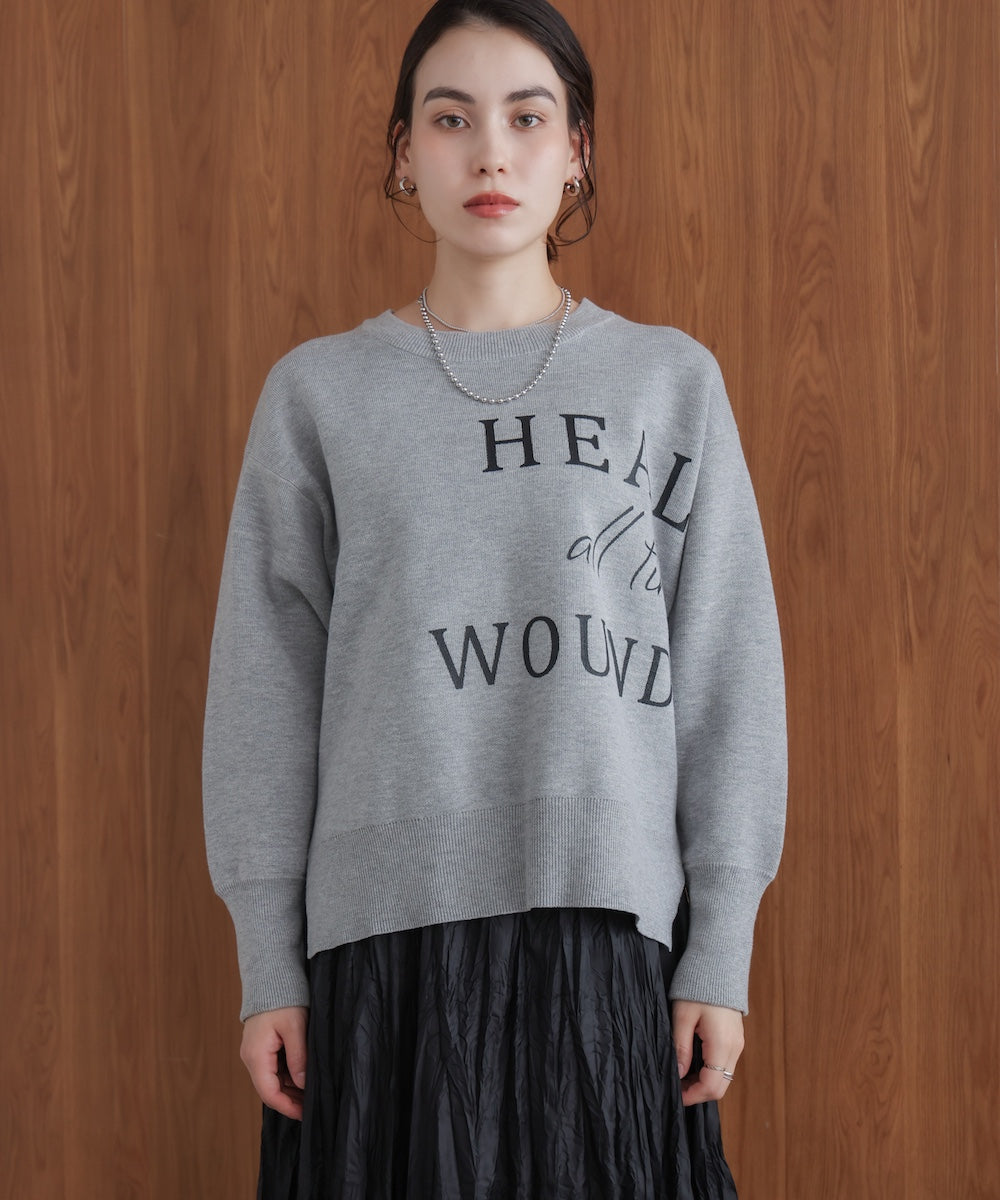 スウェットライクロゴニット